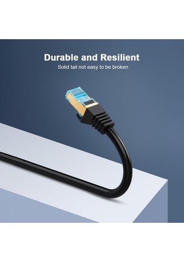 Flybuy Yapı, Mufunye Metre Korumalı, Kablosu Hızlı Ethernet Düz Çift Cat7 3 10gbps - Zi