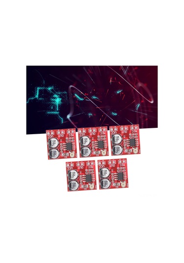 Maiyame Lm386 Elektret Mikrofon Amplifikatör Modülü, 20-200x Ayarlanabilir Kazanç, Dc 4v-12v, 5 Adet