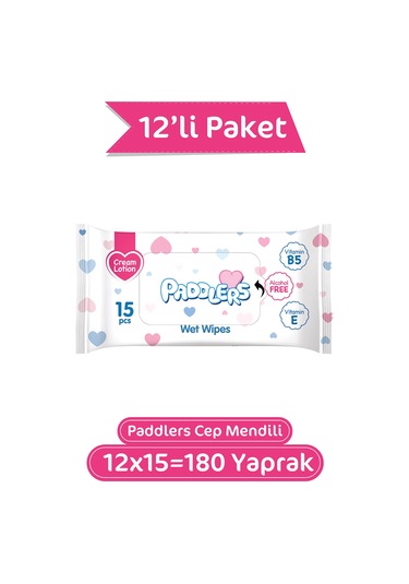 Paddlers Cep Mendili 12x15 (180 Yaprak)