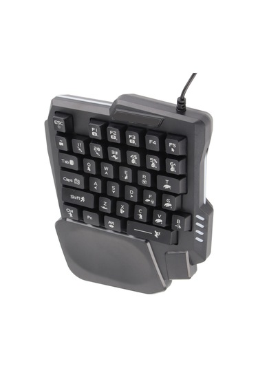 Xindoker K13 Tek El Oyun Klavyesi, 35 Tuşlu Usb Kablolu, 3 Renkli Arka Işık, Su Geçirmez, Dürtme Dirençli, Bilgisayar Ve Mobil Oyunlar İçin