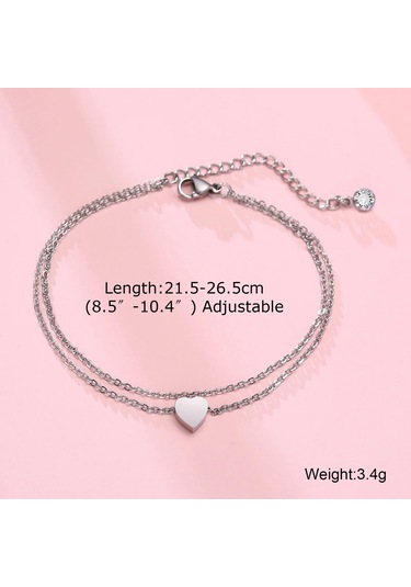 Mprainbow Paslanmaz Çelik Erkek Halhal - Çift Zincirli Erkek Bilekliği, Hediye Seçeneğimavi Çinko Kaplama Mavi Çinko Kaplama