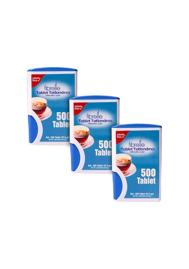 Fibrelle Sakarinli Tablet Tatlandırıcı 3 x 500'lü