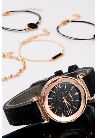 Gogoey Kadın Kol Saati + Bileklik 4 Adet 140776623