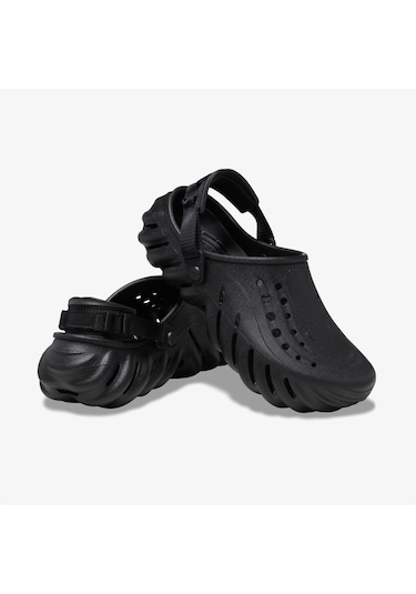 Crocs Echo Unisex Siyah Terlik Düz 207937 Siyah