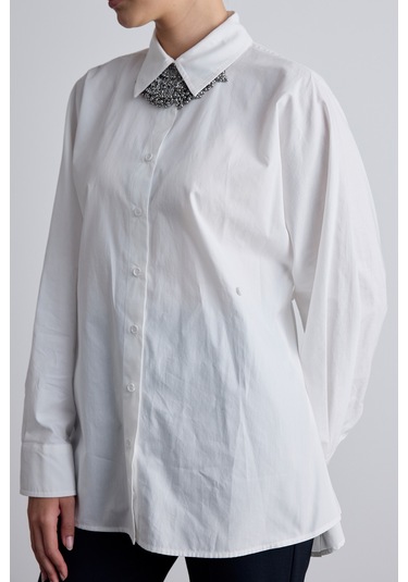 Bel Ayarlamalı Gömlek Ekru Ekru