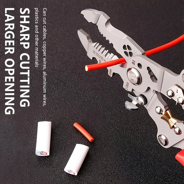 Gateesat Katlanır Kabuk Soyma Pensesi - Ev Ve Endüstriyel Elektrik Tesisatı İçin Çok Amaçlı Pens