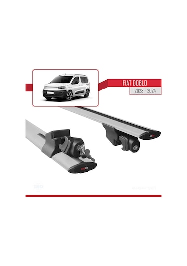 Fiat Doblo 2023 2024 Hook Model Anahtar Kilitli Ara Atkı Tavan Barı Gri