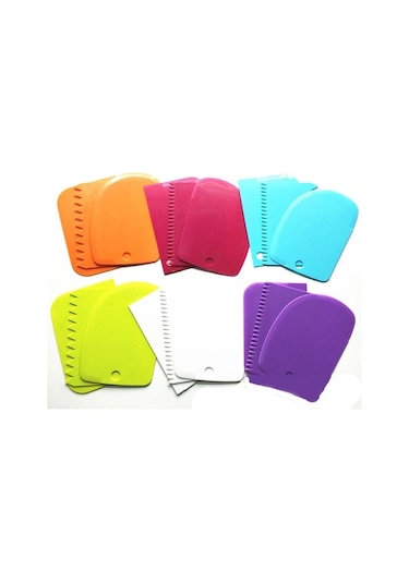 Hamur Kesici Kek Ekmek Dilimleme Pişirme Kek Bıçağı Spatula 16z Gül Kırmızı 3 Adet/Takım