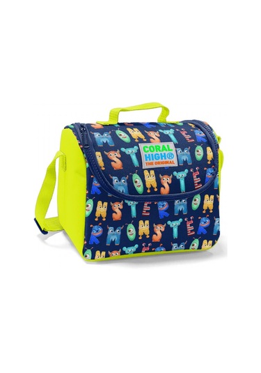 Coral High Sevimli Harfler Baskılı Termoslu Beslenme Çantası - Er