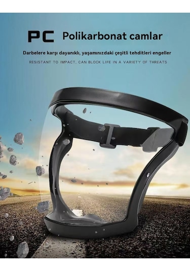 Toz Geçirmez Tam Yüz Koruyucu Maske Kaynak Kesme Ve Zımparalama Maskesi Black White