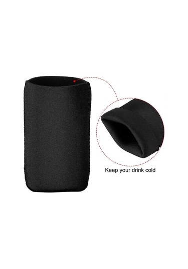 Dar Kutular Ve Şişeler İçin Yalıtımlı Katlanabilir Neopren Kılıflar, Siyah 3'lü Paket, Siyah Diğer
