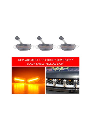 Monyee Ford F150 2015-2017 İçin 3'lü Led Izgara Lambası, 12v 1w, Su Geçirmez Abs, Kolay Kurulum, 50.000 Saat Ömür