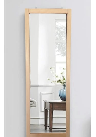 Duvar Ahşap Hol Antre Boy Ayna 130x45 CM Ahşap