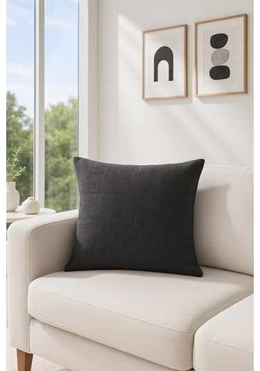 Nadia Kırlent Kılıfı Koyu Gri V1 38x38 Koyu Gri