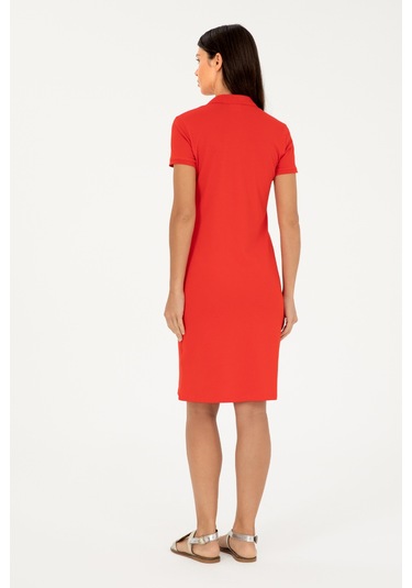U.s. Polo Assn. Kadın Kırmızı Elbise Örme 50280069-vr030 Kırmızı