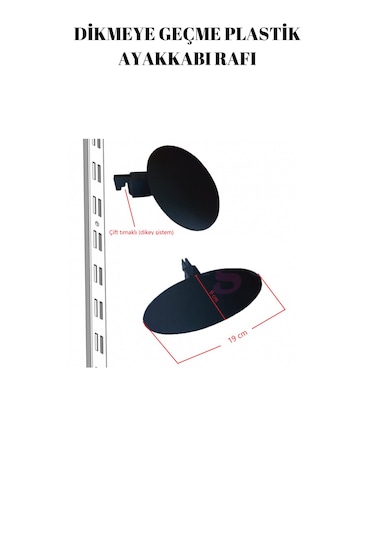50 Adet Dikmeye Geçme Plastik Ayakkabı Standı Ayakkabı Standı Aya Siyah