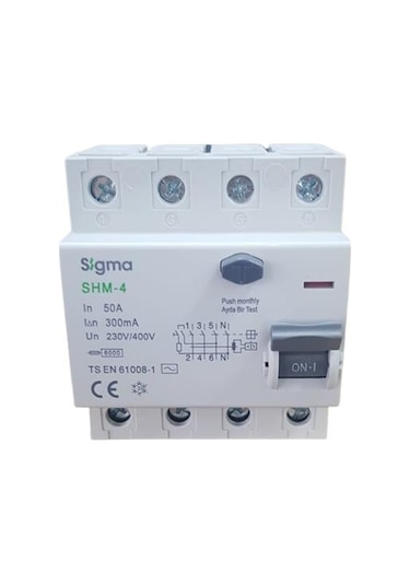 4X50A 300Ma Kaçak Akım Rölesi Sigma
