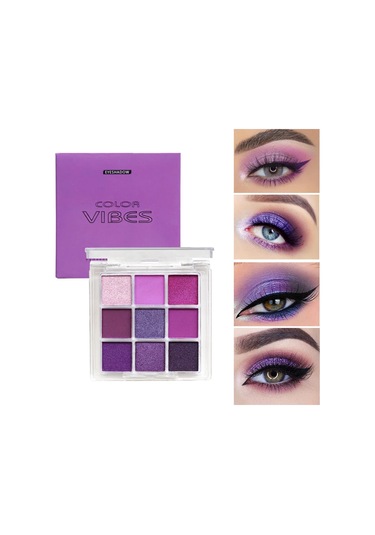 9 Renk Sedefli Glitter Mat Gümüş Gri Karbon Siyah Çimento Göz Farı Makyaj 301 C01