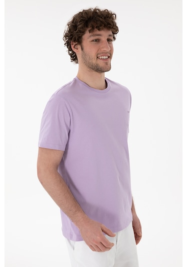 U.S. Polo Assn. Erkek Regular Fit Bisiklet Yaka Lila Basic Tişört 50305928-VR034 U.S. Polo Assn. Erkek Regular Fit Bisiklet Yaka Lila Basic Tişört 50305928-VR034