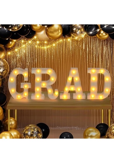 2025 Mezuniyet Işıklı Harfler 2025 Mezuniyet Sınıfı Led Harf İşaretleri Altın