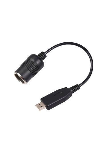 Castleofangels Usb 5v - 12v Araç Çakmak Soketi Güç Dişi Dönüştürücü Adaptör Kablosu
