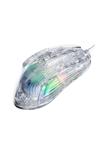 Aula S80 7200 DPI 7 Tuşlu RGB Şeffaf Optik Oyuncu Mouse