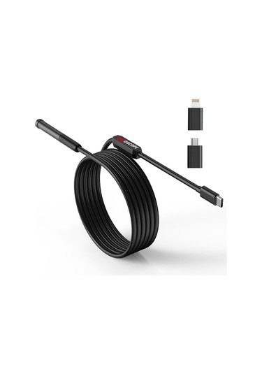 Hfambition Wifi Bağlantılı 8mm Endoskop: 3 Metre Kablo, Yüksek Çözünürlüklü Görüntüleme, Suya Dayanıklı, Mobil Uyumlu