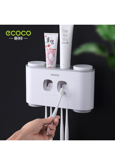 Duvara Monte Otomatik Diş Macunu Sıkacağı Dispenseri, Mavi,