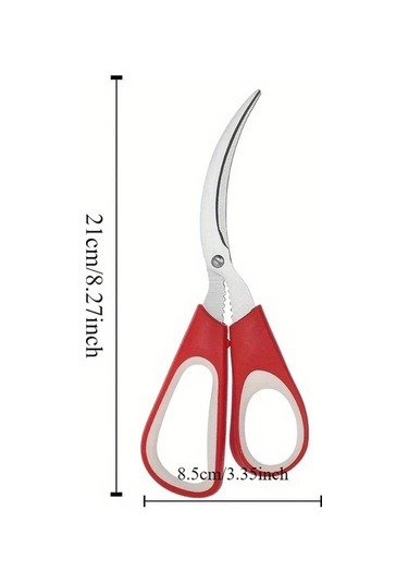 Gateesat Dayanıklı Paslanmaz Çelik Mutfak Makası Kırmızı Kümes Hayvanları Et Ve Deniz Ürünleri Kırmızı