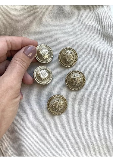 Siberiana Armalı Düğmeler 21 Mm Mat Altın 5 Adet 180644367