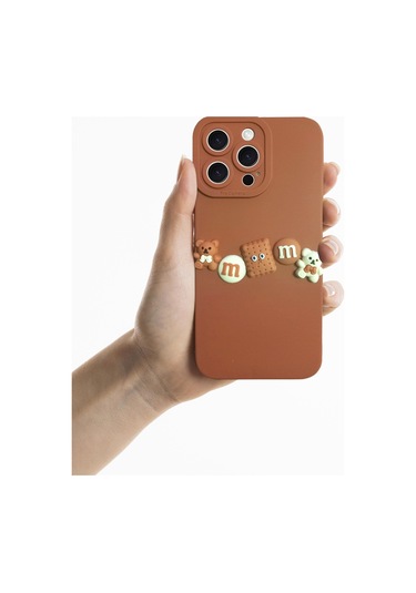 İphone 15 Pro Max Kılıf 3d M Bear Kamera Korumalı Silikon Kapak