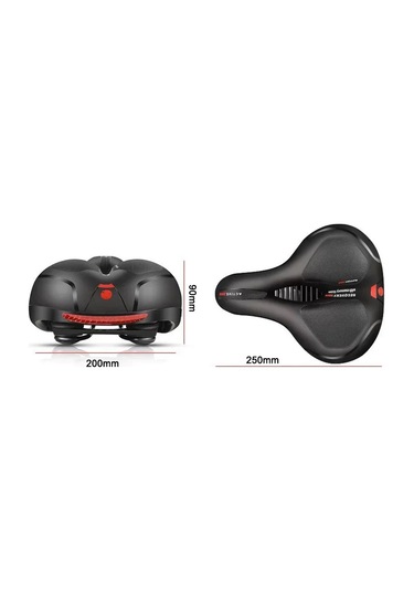 Moveevo Dağ Bisikleti Koltuğu - Ergonik Konforlu, İki Şok Emici Toplu, Orta Delikli Havalandırmalı Sarı Oturak Sarı