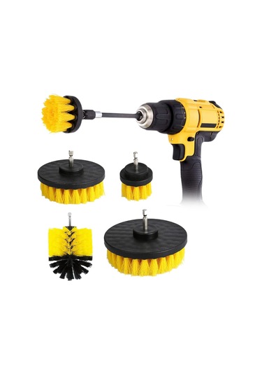 4'lü Fırça Aparatı Şarj Edilebilir Temizleme Fırçası Seti