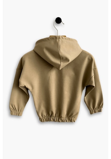 Triliya Kız Çocuk Kapşonlu Mevsimlik Likralı Eşofman Takımı 4-12 Yaş 001