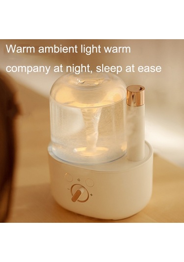 Gece Işığı İle Büyük Kapasiteli Nemlendirici Aromaterapi Makinesi Ev Otomatik Koku Püskürtücü Beyaz