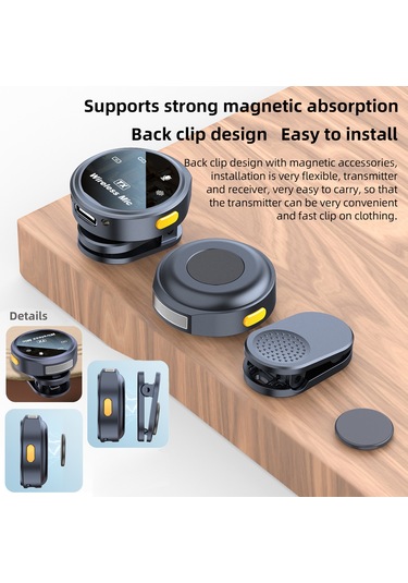 Springsun "2.4g Kablosuz Mikrofon Seti - Akıllı Telefonlar İçin Manyetik Klipsli, Gürültü Önleyici, Şarj Kutusu Dahil"