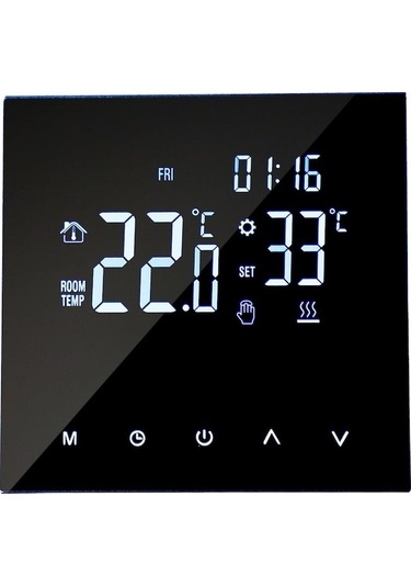 Ankatek Yerden Termostat Springsun Programlanabilir Lcd Kombi Isıtma İçin Haftalık Ev/ofis/otel Ekran Dokunmatik Dijital Akıllı + & - Bc