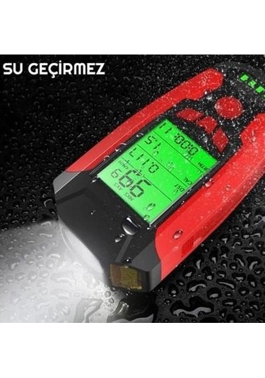 Forte Gt 3 In 1 Bisiklet El Feneri 5 Led Fonksiyonlu Km Sayaçlı Su Geçirmez Far Mavi