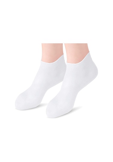 Suntek Yumuşak Silikon Jel Çorap Ayak Çorabı Koruma Beyaz-m