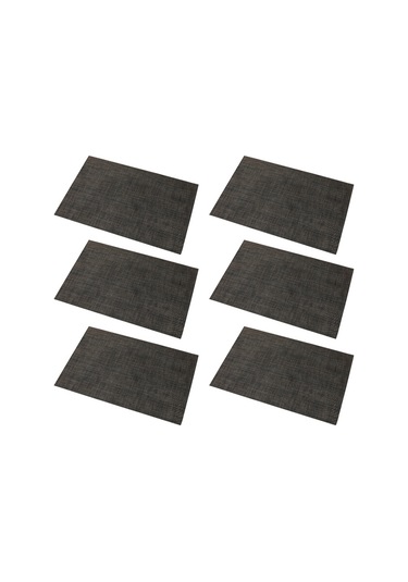 Xurunkeji Placemats 6'lı Set Yıkanabilir Silinebilir Mutfak Masası İçin Placemats Isıya Dayanıklı Kaymaz Masa Matları-d Siyah