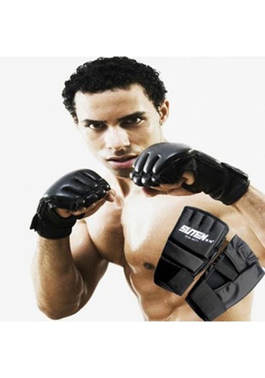 Projektör Mma Muay Thai Eğitimi Boks Torbası Eldiveni Boks Eldiveni Spor Salonu Siyah