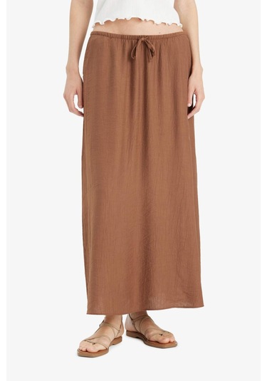 Defacto A Kesim Normal Bel Krinkıl Kumaş Midi Etek F6501ax25smbn320 Kahve Defacto A Kesim Normal Bel Krinkıl Kumaş Midi Etek F6501ax25smbn320 Kahve