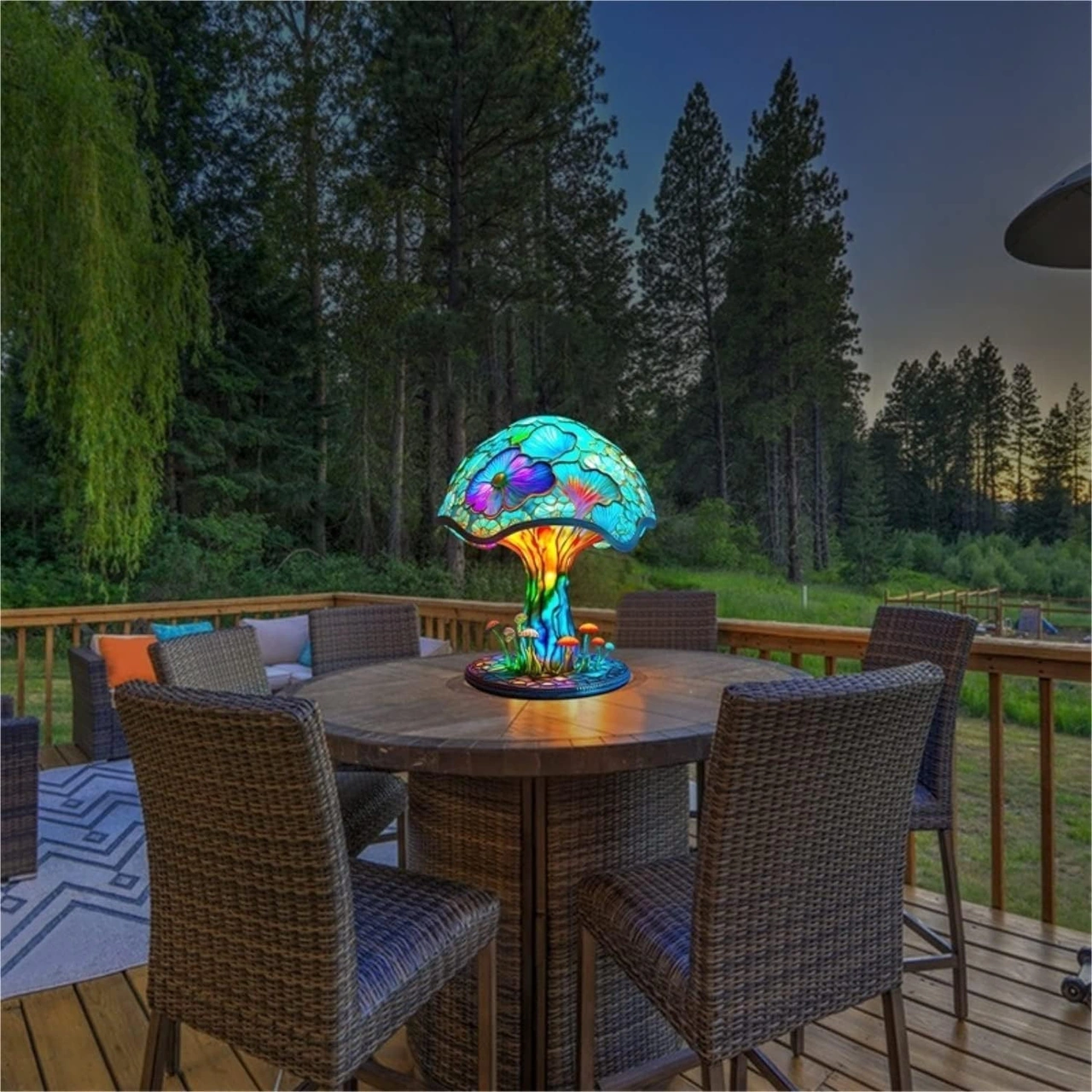 Yuntech01 Usb Bağlı Reçine Mantar Lambası - Ev Dekoru Aksesuarı, Sabit Tabanlı, Kolay Kullanım, Sessiz Ortamlarda Isı Verici Işık Çok Renkli