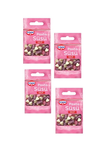 Dr. Oetker Dekor Serisi Pasta Süsü Kalp 4 x 10 G