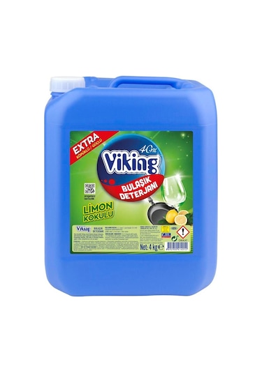 Viking Limon Kokulu Elde Sıvı Bulaşık Deterjanı 4 KG