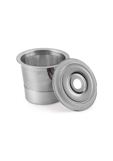 Yunboo Keurig Makinelere Uyumlu 304 Çelik Tek Kupa Kahve Kapsülü - Tekrarlı Kullanım, Atık Azaltma, Sağlıklı Kahve Gümüş