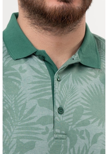 Polo Yaka Slimfit Desenli Erkek T-Shirt