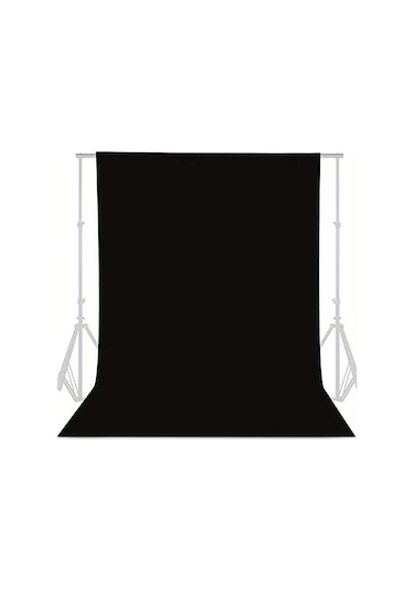 Willowhaven Siyah 100x150cm Düz Chromakey Fotoğraf Stüdyo Perdesi Siyah
