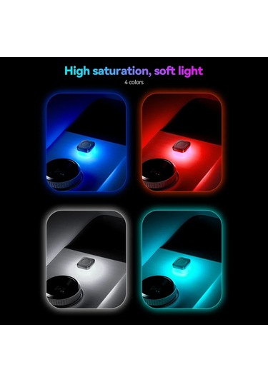 Yeni Evrensel Usb Araba Iç Ortam Atmosferi Işık Led Sinyal Işıkları Otomatik Whıte 1 Piece Set