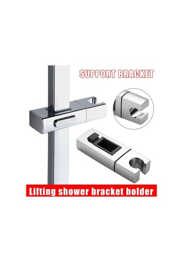 Primepickings C Yenı Duş Aksesuarları Duş Başlığı Tutucu Braketi Raf Ayarlanabilir Yedek Braket Banyo Sü 2 Katlı Gri